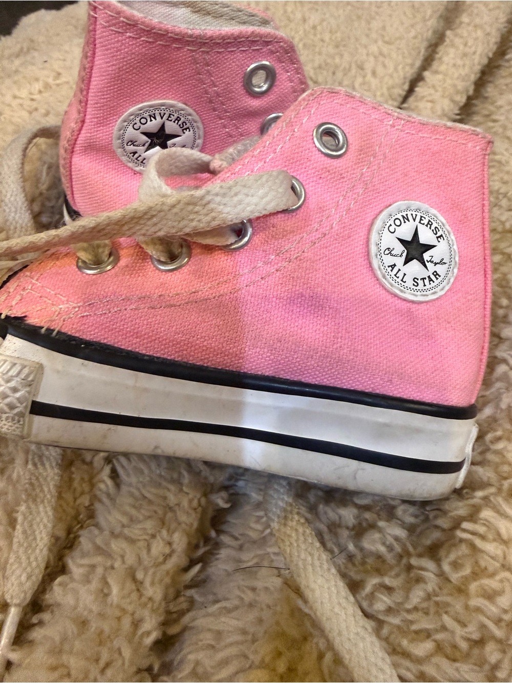 Converse Pink High Top Canvas Sneakers